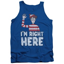 Wheres Waldo - Mens Im Right Here Tank Top