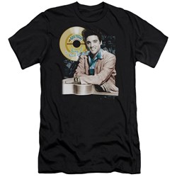 Elvis Presley - Mens Gold Record Premium Slim Fit T-Shirt