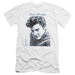 Elvis Presley - Mens Script Sweater Premium Slim Fit T-Shirt