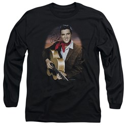 Elvis Presley - Mens Red Scarf #2 Long Sleeve T-Shirt