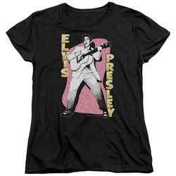 Elvis Presley - Womens Pink Rock T-Shirt