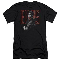 Elvis Presley - Mens Red Guitarman Premium Slim Fit T-Shirt