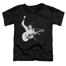 Elvis Presley - Toddlers Black And White Guitarman T-Shirt