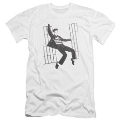 Elvis Presley - Mens Blue Suede Premium Slim Fit T-Shirt