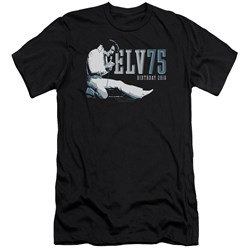 Elvis Presley - Mens Elv 75 Logo Premium Slim Fit T-Shirt