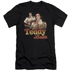 Elvis Presley - Mens Teddy Bear Premium Slim Fit T-Shirt