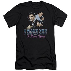 Elvis Presley - Mens I Want You Premium Slim Fit T-Shirt