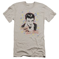 Elvis Presley - Mens Rockin With The King Premium Slim Fit T-Shirt