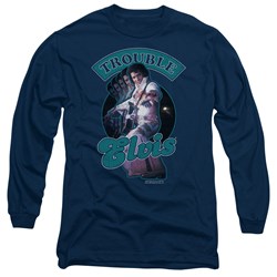 Elvis Presley - Mens Total Trouble Long Sleeve T-Shirt