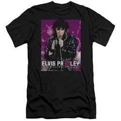 Elvis Presley - Mens 35 Leather Premium Slim Fit T-Shirt