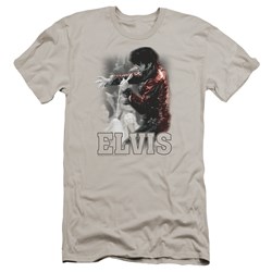 Elvis Presley - Mens Black Leather Premium Slim Fit T-Shirt