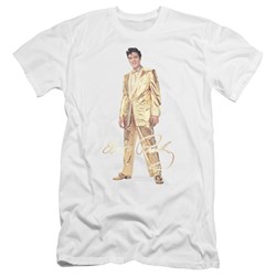 Elvis Presley - Mens Gold Lame Suit Premium Slim Fit T-Shirt