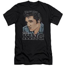 Elvis Presley - Mens Graphic King Premium Slim Fit T-Shirt