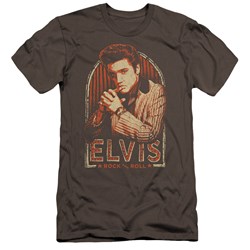 Elvis Presley - Mens Stripes Premium Slim Fit T-Shirt