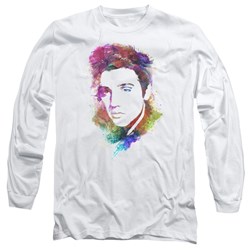 Elvis Presley - Mens Watercolor King Long Sleeve T-Shirt