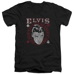 Elvis Presley - Mens Hail The King V-Neck T-Shirt
