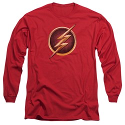 The Flash - Mens Chest Logo Long Sleeve T-Shirt
