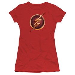 The Flash - Juniors Chest Logo T-Shirt