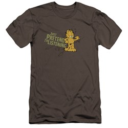 Garfield - Mens Just Pretend Im Listening Premium Slim Fit T-Shirt