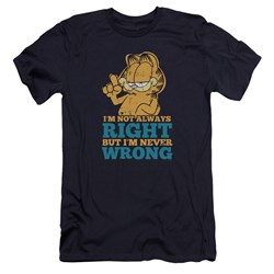 Garfield - Mens Never Wrong Premium Slim Fit T-Shirt
