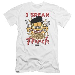 Garfield - Mens Speaking Love Premium Slim Fit T-Shirt