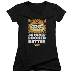 Garfield - Juniors 40 Looks V-Neck T-Shirt