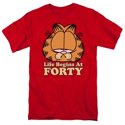 Garfield - Mens Life Begins At Forty T-Shirt
