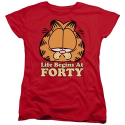 Garfield - Womens Life Begins At Forty T-Shirt