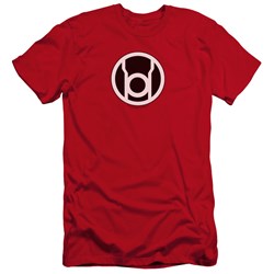 Green Lantern - Mens Red Lantern Logo Premium Slim Fit T-Shirt