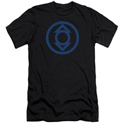 Green Lantern - Mens Blue Emblem Premium Slim Fit T-Shirt