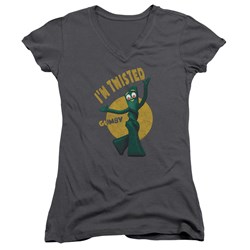 Gumby - Juniors Twisted V-Neck T-Shirt