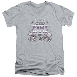 Tom And Jerry - Mens Life Is A Game V-Neck T-Shirt
