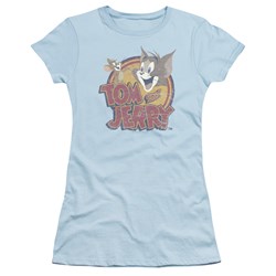 Tom And Jerry - Juniors Water Damaged T-Shirt