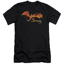 Hobbit - Mens Smaug On Fire Premium Slim Fit T-Shirt