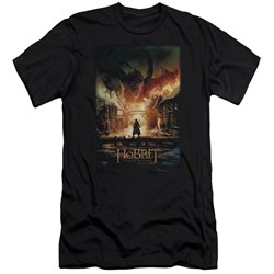 Hobbit - Mens Smaug Poster Premium Slim Fit T-Shirt