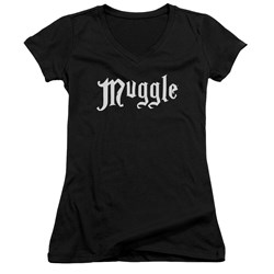 Harry Potter - Juniors Muggle V-Neck T-Shirt