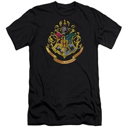 Harry Potter - Mens Hogwarts Crest Premium Slim Fit T-Shirt