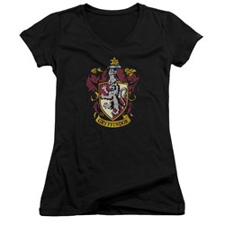 Harry Potter - Juniors Gryffindor Crest V-Neck T-Shirt