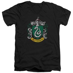 Harry Potter - Mens Slytherin Crest V-Neck T-Shirt