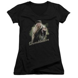 Harry Potter - Juniors Dumbledore Wand V-Neck T-Shirt