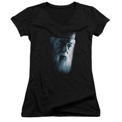 Harry Potter - Juniors Dumbledore Face V-Neck T-Shirt