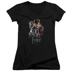 Harry Potter - Juniors Deathly Hollows Cast V-Neck T-Shirt