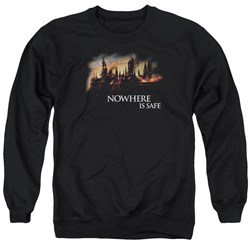 Harry Potter - Mens Burning Hogwarts Sweater