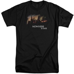 Harry Potter - Mens Burning Hogwarts Tall T-Shirt