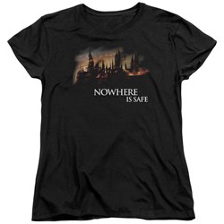 Harry Potter - Womens Burning Hogwarts T-Shirt