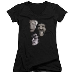 Harry Potter - Juniors Villian Heads V-Neck T-Shirt
