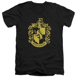 Harry Potter - Mens Hufflepuff Crest V-Neck T-Shirt