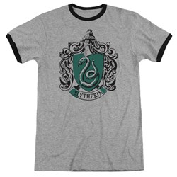 Harry Potter - Mens Slytherin Crest Ringer T-Shirt