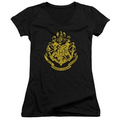 Harry Potter - Juniors Hogwarts Crest V-Neck T-Shirt
