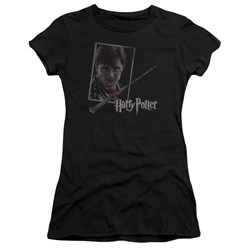 Harry Potter - Juniors Harrys Wand Portrait T-Shirt
